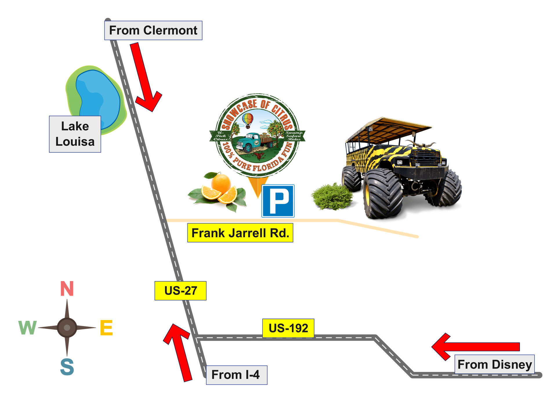 Directions to the Showcase of Citrus